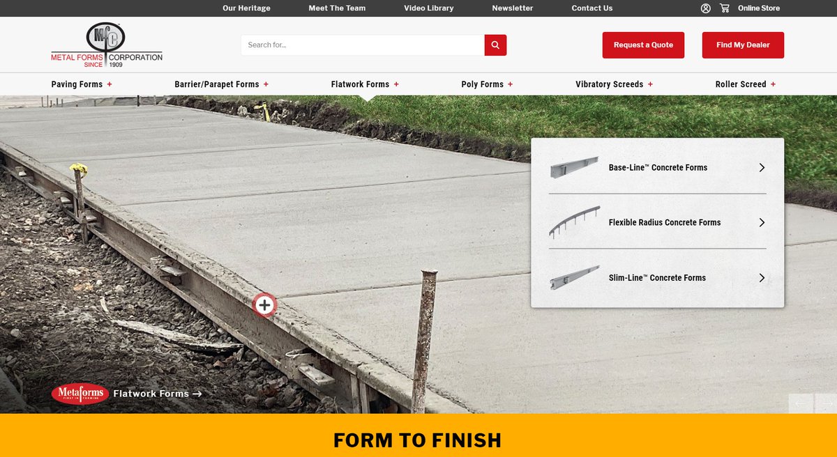 MetalFormsCorp's tweet image. #SteelForms #PolyForms #VibeScreed #RollerScreed #Paving #Barrier #Parapet
To Order Online: metalforms.com/C/17/polyConcr…
Find My Dealer:  metalforms.com/findmydealer
Call our office:   414-964-4550 to speak with our experts