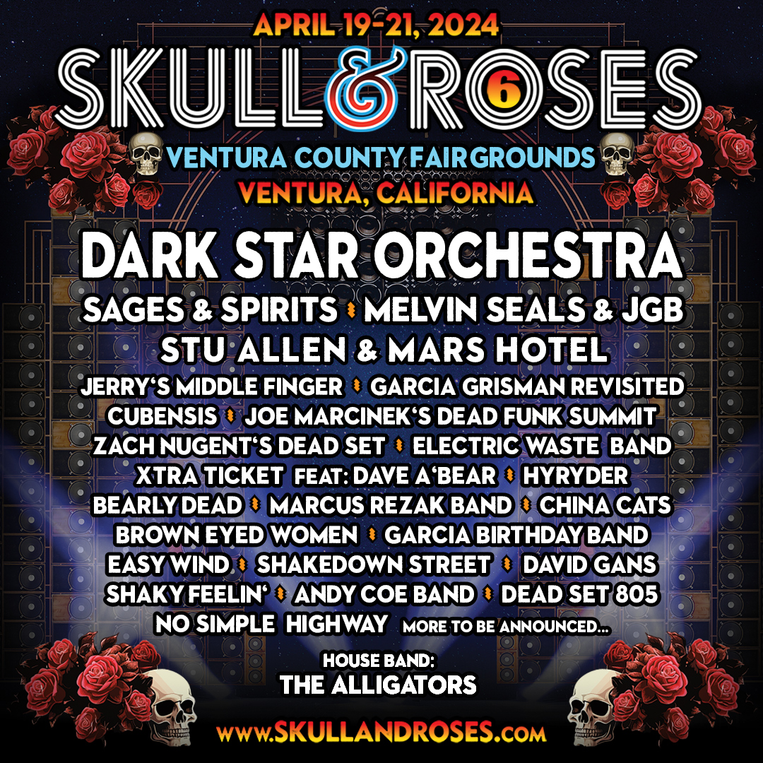 💀 Hey now! Our 2024 lineup is announced and early bird tickets are ON SALE NOW! “Take a vacation, fall out for a while. Summer’s comin’ in…” ☀️ SKULLANDROSES.com