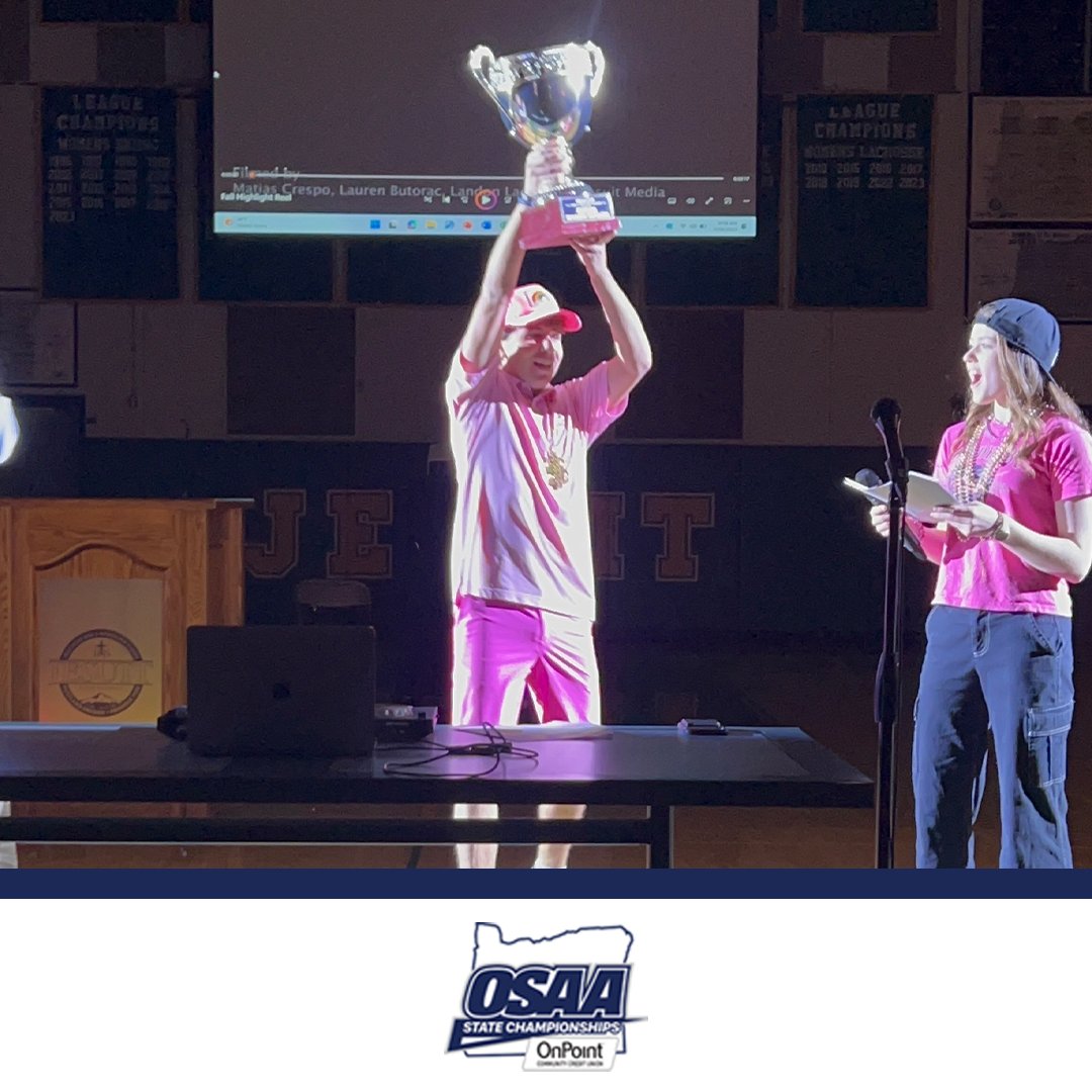 Add another 🏆 to the case. We were proud to be out at Jesuit High School this morning to present them with the hard-earned 2023 OSAA Cup! Congrats @JesuitHighPDX #opreps