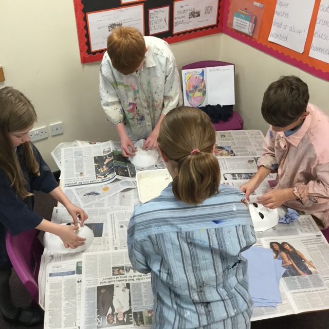 CroftJunior's tweet photo. This afternoon our Year 6 children began crafting stunning Mayan masks using mod roc! ππ It's amazing to see young minds explore ancient cultures through hands-on art projects. #MayanMasks #CroftJSHistory #CroftJSArt https://t.co/jopdvF7T8N