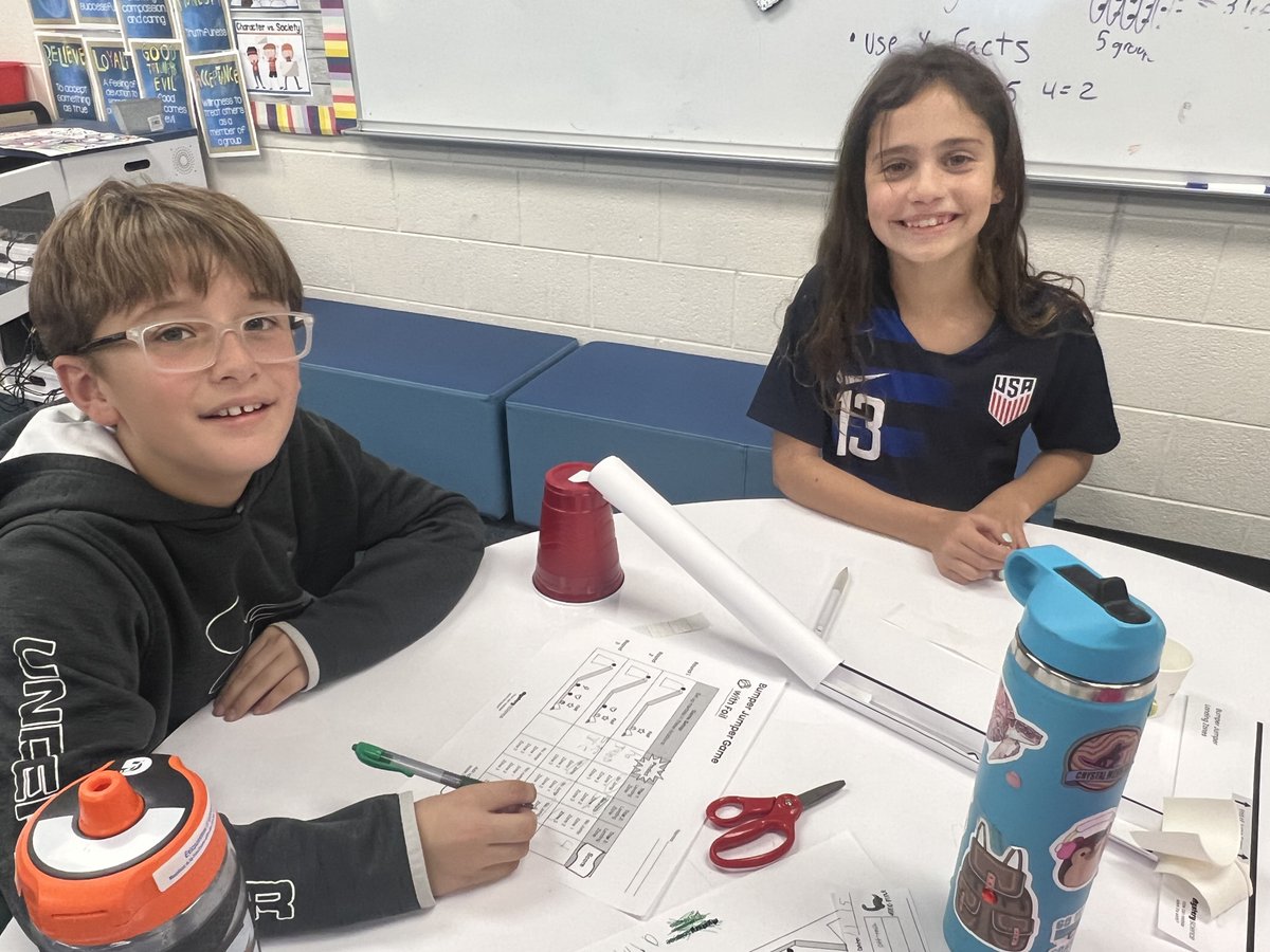 royaloakschools's tweet image. 🚀 Mrs. Waterstredt's 4th-grade class at Northwood sparked curiosity in class with collision and energy transfer experiments! 💡🔬 
Science in action aligns with our commitment to a student-first environment. 🌟📚✨ 
#ROSCommunityofExcellence #STEMeducation #StudentExplorers