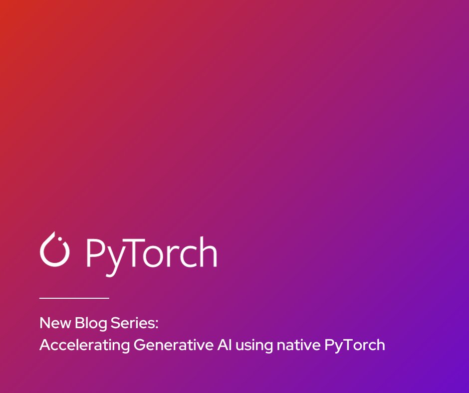New blog series: Accelerating Generative AI using native PyTorch. 🔥 In this post we talk through new PyTorch performance features from the conference and how they can be used to produce an 8x faster, entirely PyTorch implementation of Segment Anything. hubs.la/Q0298GN00