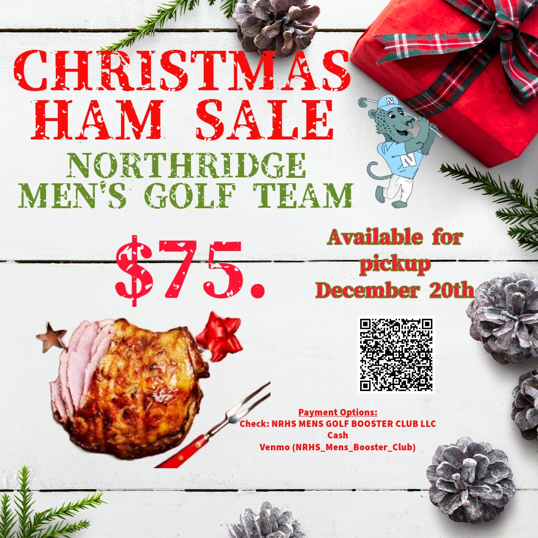 THEY'RE BACK! We have hams for sale for your Christmas gatherings. Two ways to order this year:
1. Order through a Player on our team
2 Click the link below and order online. 

bit.ly/NRHSCHRISTMASH…