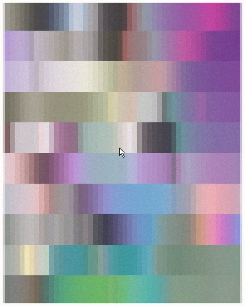 We keep returning to @andreoshea's 'Index Grids,' which explores the symbiotic and inextricably linked relationship between artwork, artist, and art market.

Let's go deeper 🧵

Pictured: "Index Grids #51," 2023