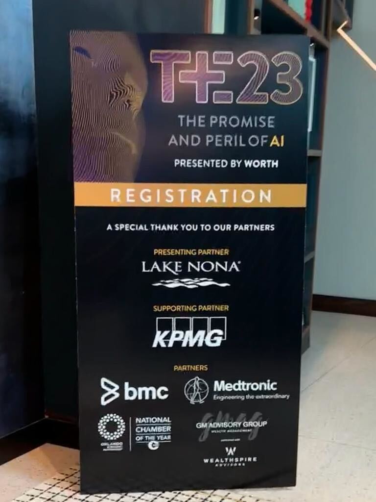 KatieGraumann's tweet image. @Kdamkjer and I had a great time attending #Techonomy23 here in Lake Nona! The lineup of speakers was nothing short of phenomenal, unpacking the intricate landscape of the AI revolution.