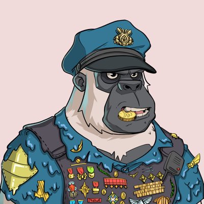 #NewProfilePic. My first gorilla #nft. Buy chimps, orangutans and gorillas at <a href="/MagicEden/">Magic Eden 🪄</a> to play tue awesome#web3 game <a href="/playtheheist/">The Heist</a>