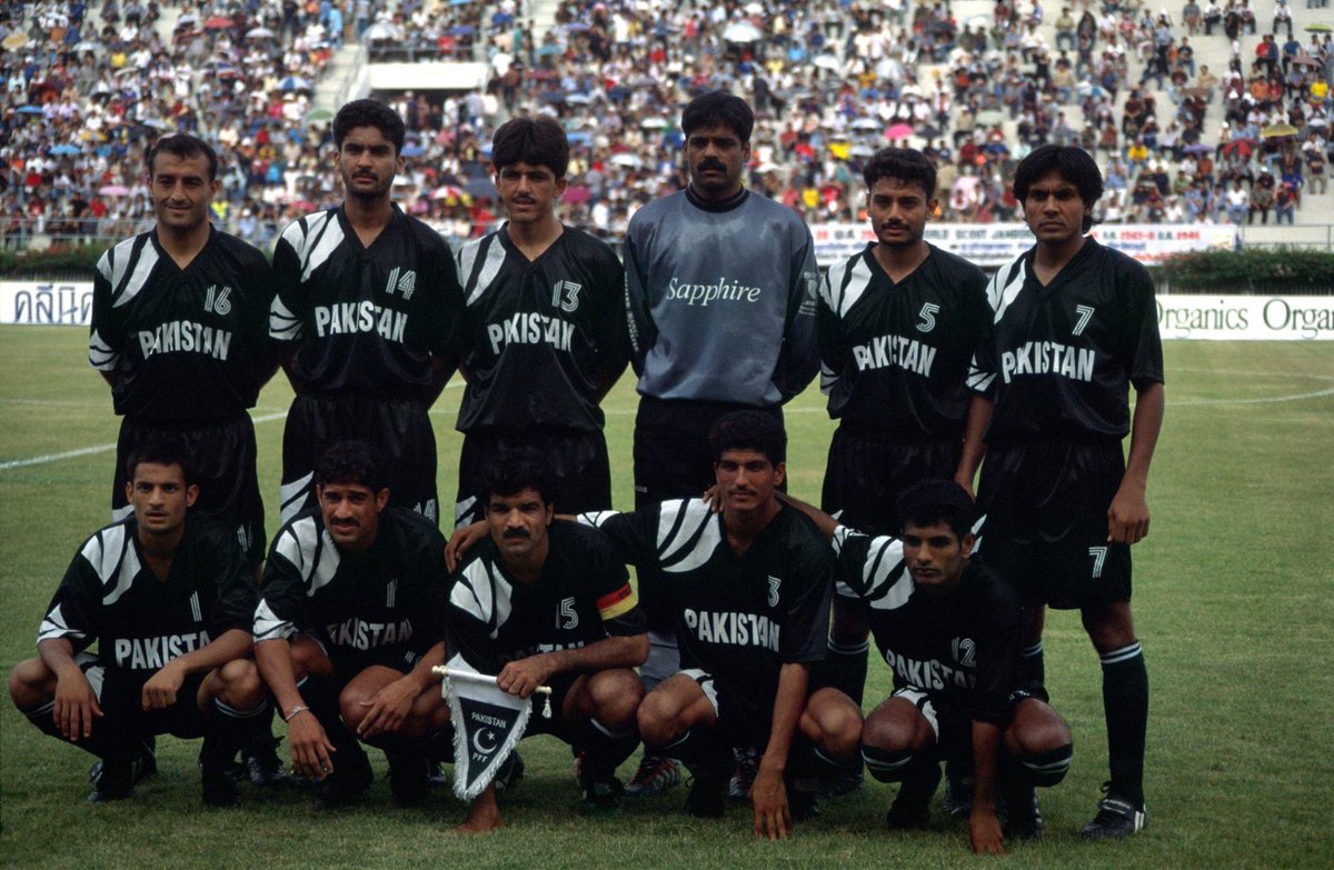MalikRiaz's tweet photo. Help needed! 🇵🇰
I am looking for this Pakistan jersey! It was used in 2001 for their World Cup Qualification in Thailand. Would highly appreciate any help! #KSAvPAK #PakistanFootball https://t.co/uwtrhS1Rqf
