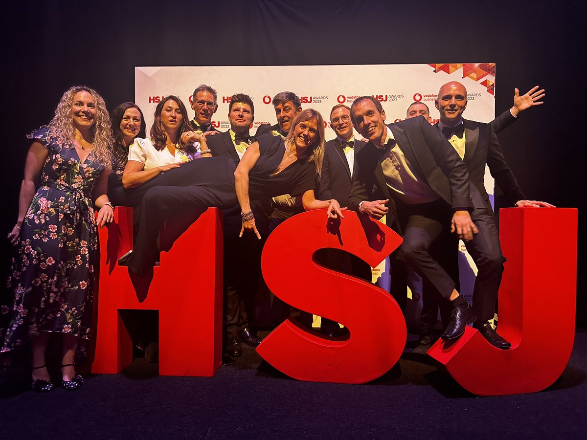 This is the dream team to represent all who supported the @SxHealthandCare ICB innovative project involving @_cemplicity @nhs_scft @SussexMSK @ESHTNHS @SPFT_NHS at the @HSJnews #HSJAwards - we are table 43