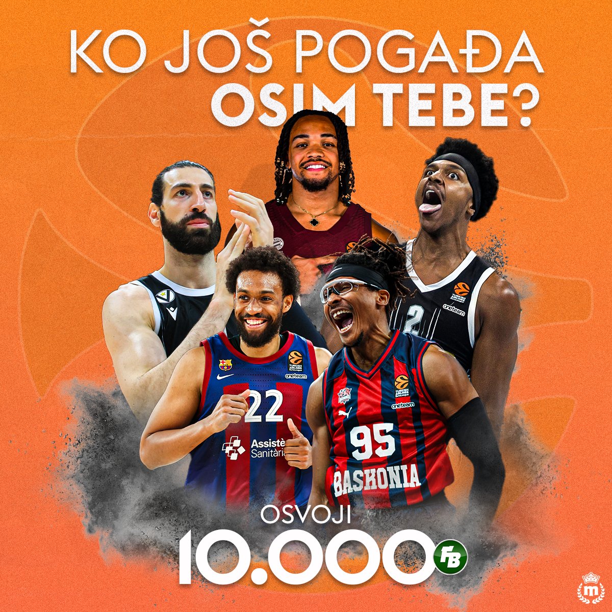MaxBetSrbija's tweet photo. Osvoji 10.000 freebeta!🏀 

Sve što je potrebno jeste da:  

• Pratiš @MaxBetSrbija
• Retvituješ objavu uz quote 
• Pogodiš koji igrač će u petak 17.11. na utakmicama Evrolige dati najviše poena
• Najsrećniji među vama koji ste pogodili, osvaja nagradu 
• Tipuje se do početka prve utakmice (19:00)  Srećno svima!