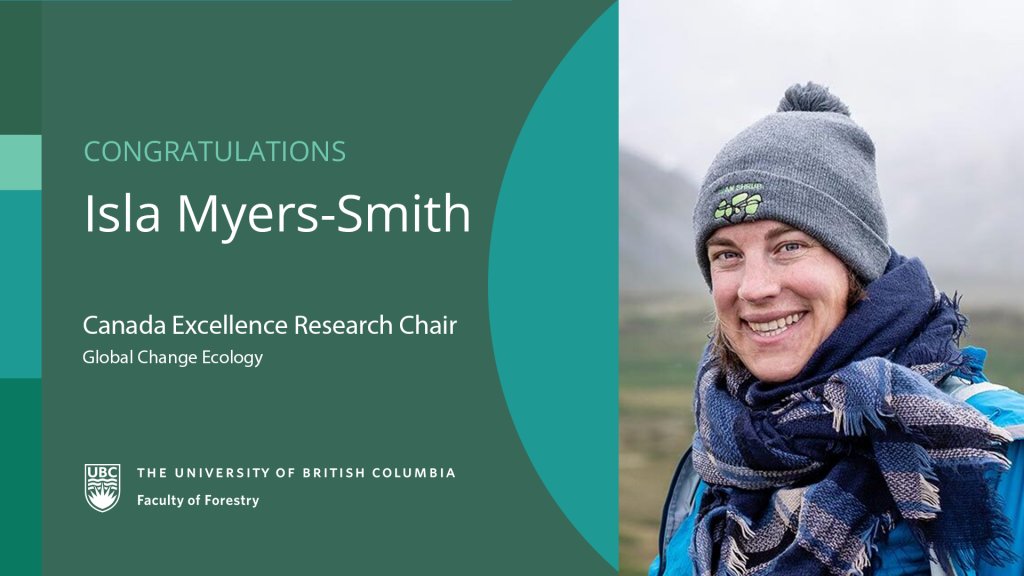 @forestry.ubc.ca on Bluesky (@ubcforestry) on Twitter photo Congratulations to #UBCForestry's Dr. Isla Myers-Smith (<a href="/IslaHMS/">Isla Myers-Smith</a>) on being appointed one of UBC’s newest Canada Excellence Research Chairs.
The position comes with an $8 million grant towards Isla’s research in Arctic greening.
<a href="/TIPS_SPIIE/">TIPS_SPIIE</a> <a href="/TeamShrub/">Team Shrub</a>
🔗 : bit.ly/47iCF2W Congratulations to #UBCForestry's Dr. Isla Myers-Smith (<a href="/IslaHMS/">Isla Myers-Smith</a>) on being appointed one of UBC’s newest Canada Excellence Research Chairs.
The position comes with an $8 million grant towards Isla’s research in Arctic greening.
<a href="/TIPS_SPIIE/">TIPS_SPIIE</a> <a href="/TeamShrub/">Team Shrub</a>
🔗 : bit.ly/47iCF2W