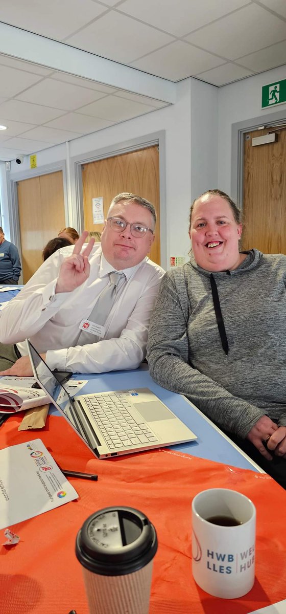 CEO of All Wales People First @JoePowellAWPF and I at the North Wales Flyers Regional Self Advocacy Group Conference in Wrexham today Thank you for joining us from South Wales #SelfAdvocacy #VictoryForSelfAdvocacy #LDLivedExperience
