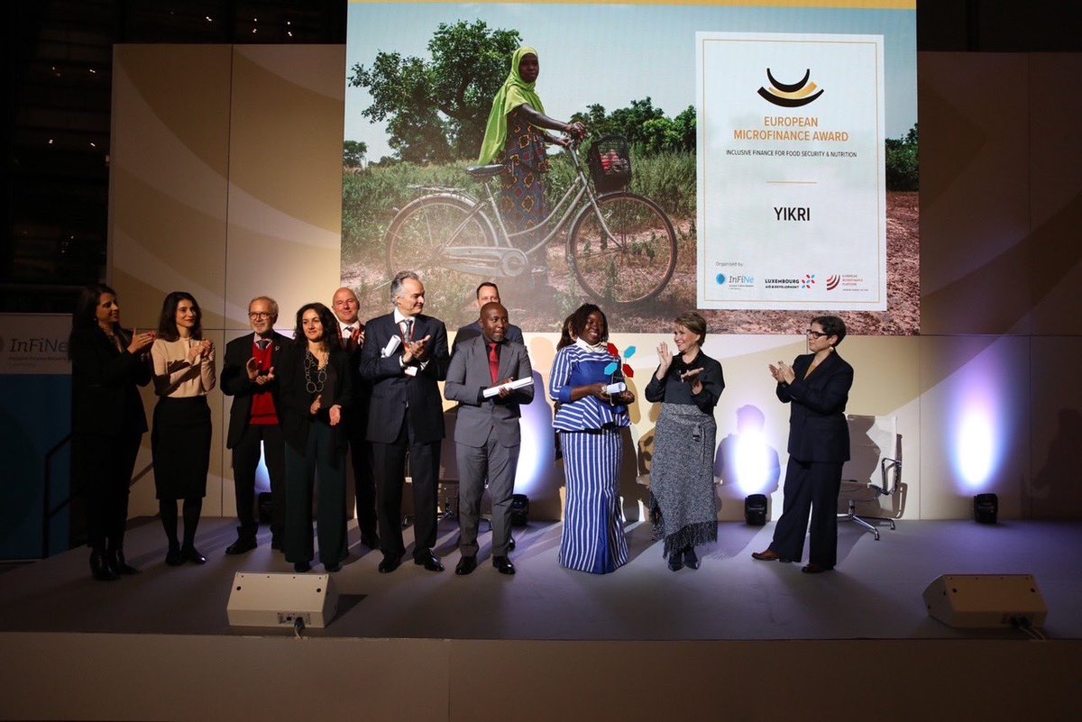 In the presence of H.R.H. @MariaTeresa_Lux & @wernerhoyer, the European Microfinance Award 2023 was awarded tonight. Under the theme 'Food Security & Nutrition', this year's #EMA recognised the crucial contribution of financial inclusion providers in fighting hunger🌱 #LuxAid