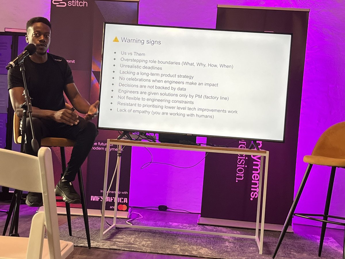 If you thought your company was struggling trying to connect design, tech and product teams, well you’re not alone! 

Another great event by <a href="/annua/">Annu Augustine</a> and her team! 

<a href="/GeneralMutakwa/">Tanaka Mutakwa</a>’s insights into warning signs absolutely resonated with me!