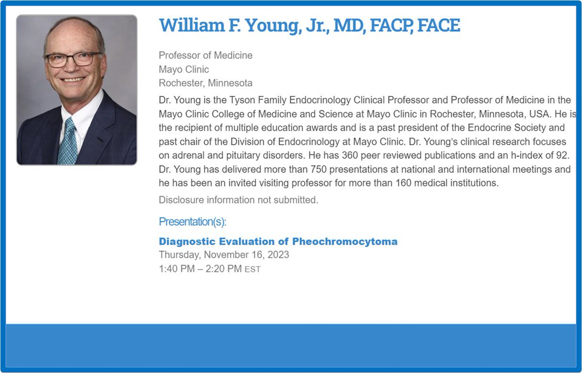 PheoPara's tweet photo. βοΈ out the Adrenal's section on pheochromocytoma by one of the field's experts, Dr. Young! Thank you AACE for including this important topic in your #EndocrineUniversity course! πβ€οΈ #pheo #para https://t.co/7fNOWhGpre