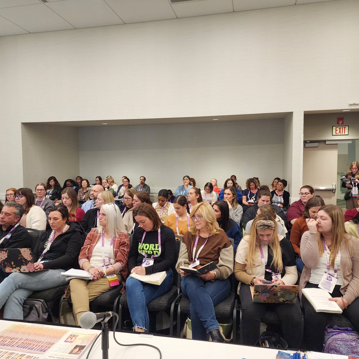 PollyHolyoke's tweet photo. So pleased our session on High Impact Reading and Writing Strategies that Engage All Kids was PACKED @ncte23! My co-presenters @meganefreeman and Jeanmarie Johnson did a fabulous job this afternoon. Thanks, all you wonderful educators who came to our session! @PenguinClass https://t.co/HaaakvY5td