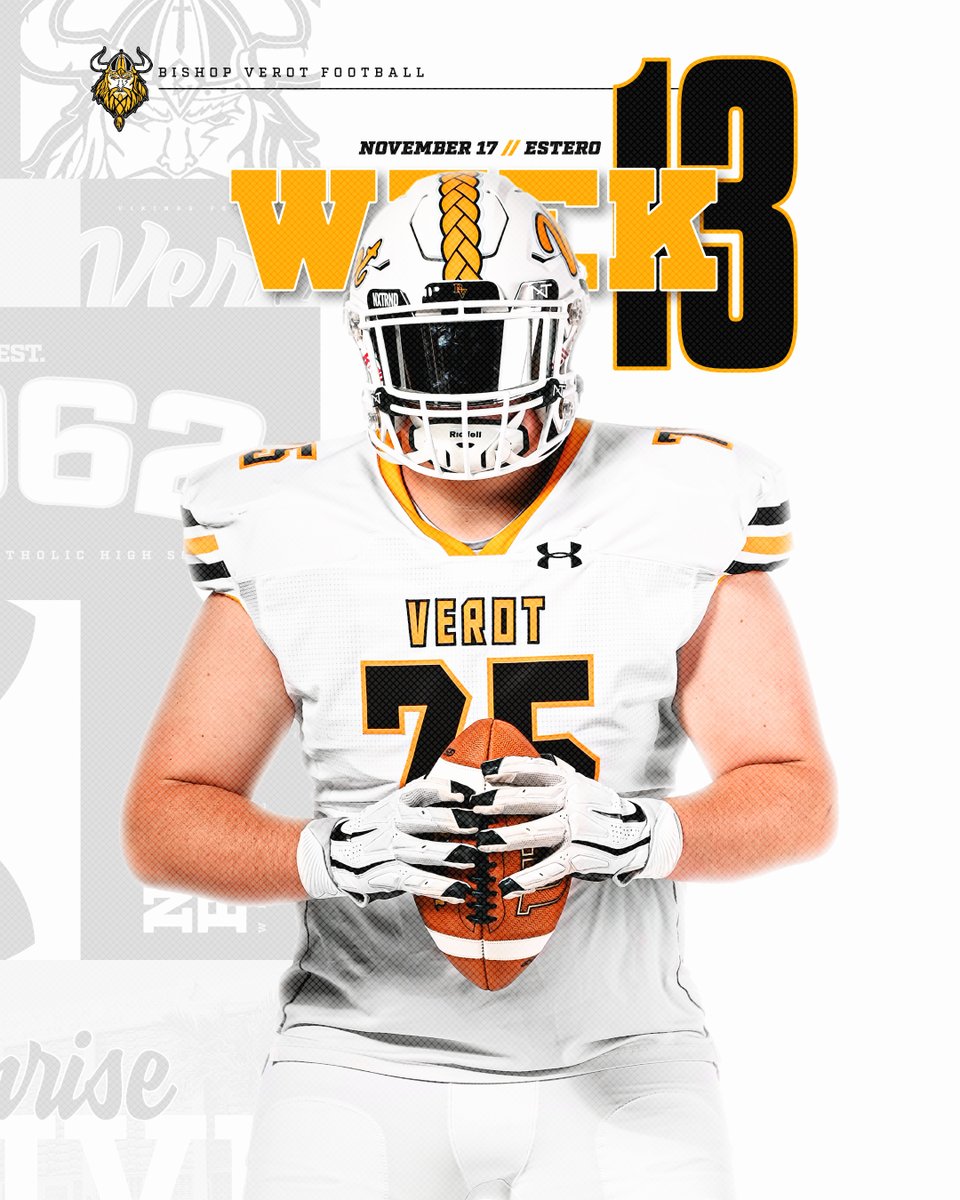 verotathletics's tweet photo. FHSAA Class 2S Region 4 Semifinals TONIGHT at Viking Stadium!
Estero @ Bishop Verot
7:00pm Kickoff
#ItsJustDifferentHere #SunriseDrive #Rode2States
@BishopVerotFB https://t.co/UJcMWg0p6v