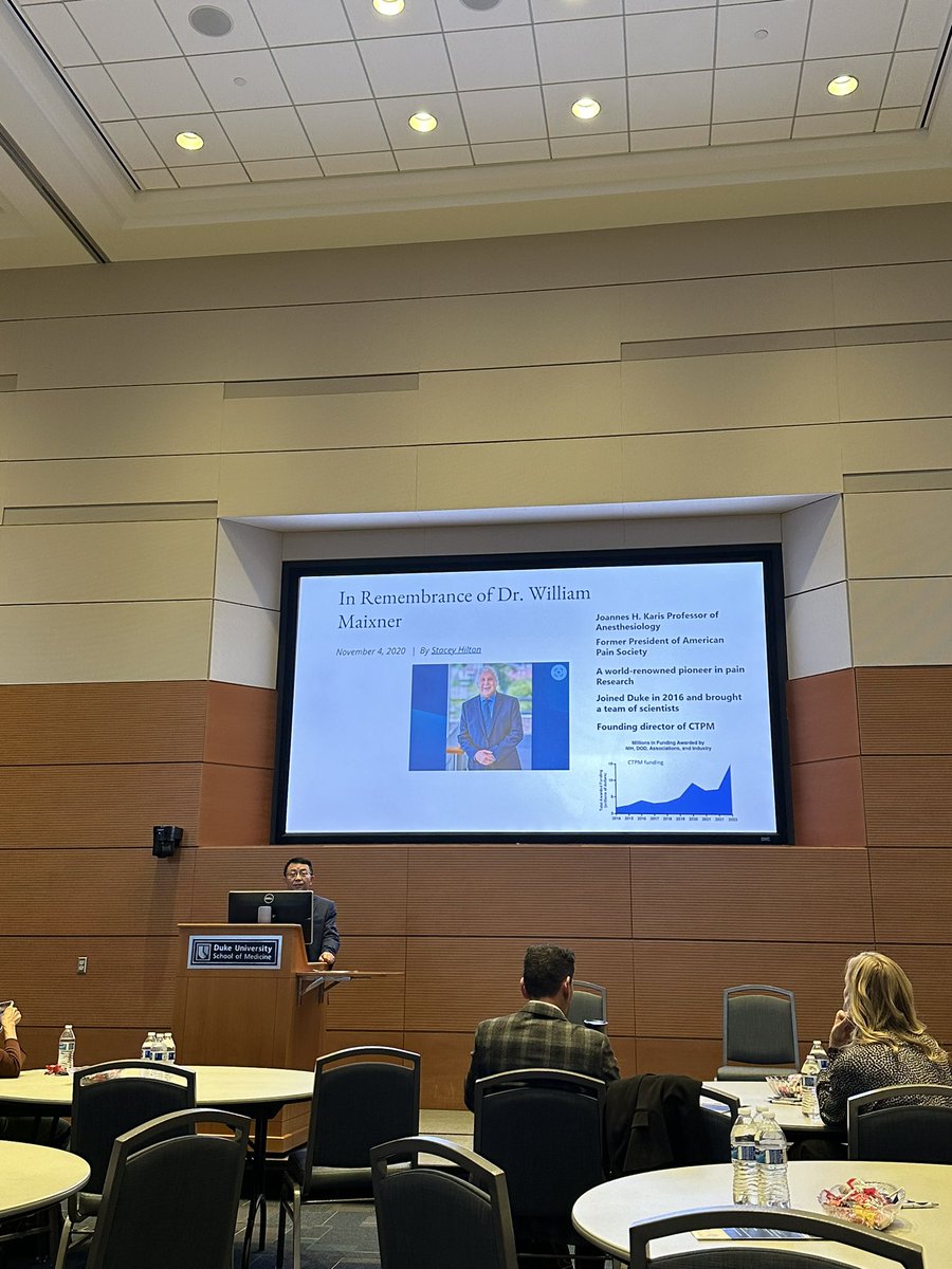 NiccoloTerrando's tweet photo. 1st Bill Maixner symposium is now live @Duke_Anesthesia. A vision and legacy that continues @DukeU #CTPM https://t.co/9LfvxLdk6Z