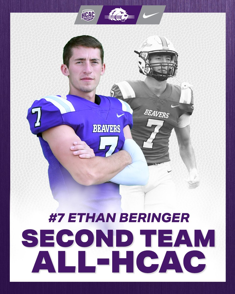 Congrats to Sr. WR Ethan Beringer on being named 2nd team All-HCAC!  Ethan finished the season ranked 2nd in Career Receiving TDs, 11th in receiving yards, and 19th in All-Time Scoring!  #BTD #TogetherInFAITH