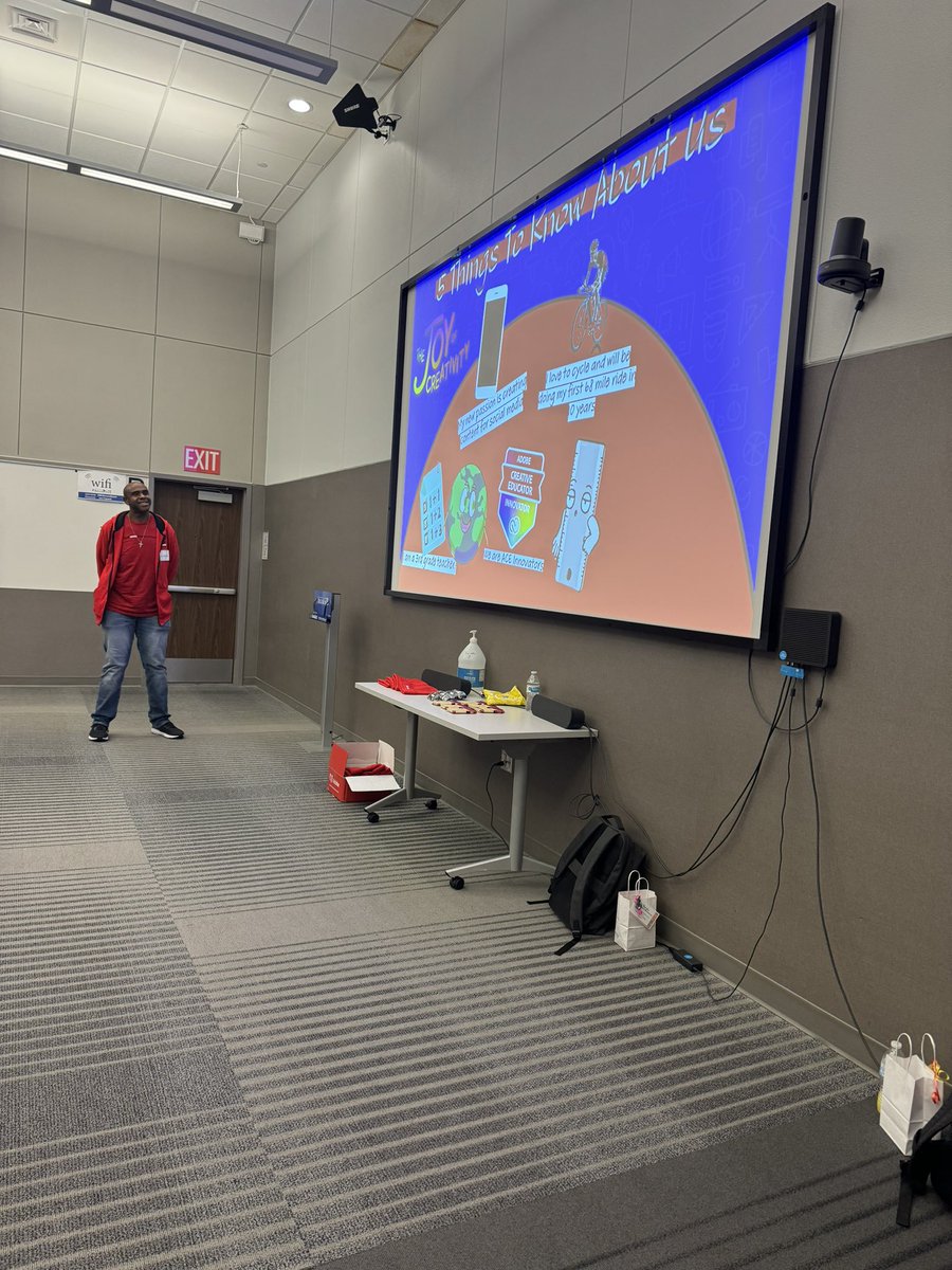 gibbs3rdgrade's tweet photo. Thank you @ESC11Library for having @wilthomas3 &amp; I! We loved getting to share creative ways to use @AdobeExpress w/their Ss &amp; in libraries. It’s exciting to see &amp; hear how much fun they’re having creating w/us. Can’t wait to see what their Ss create! #ESC11Librarians #RobinsonISD https://t.co/l4HXRaR8X2