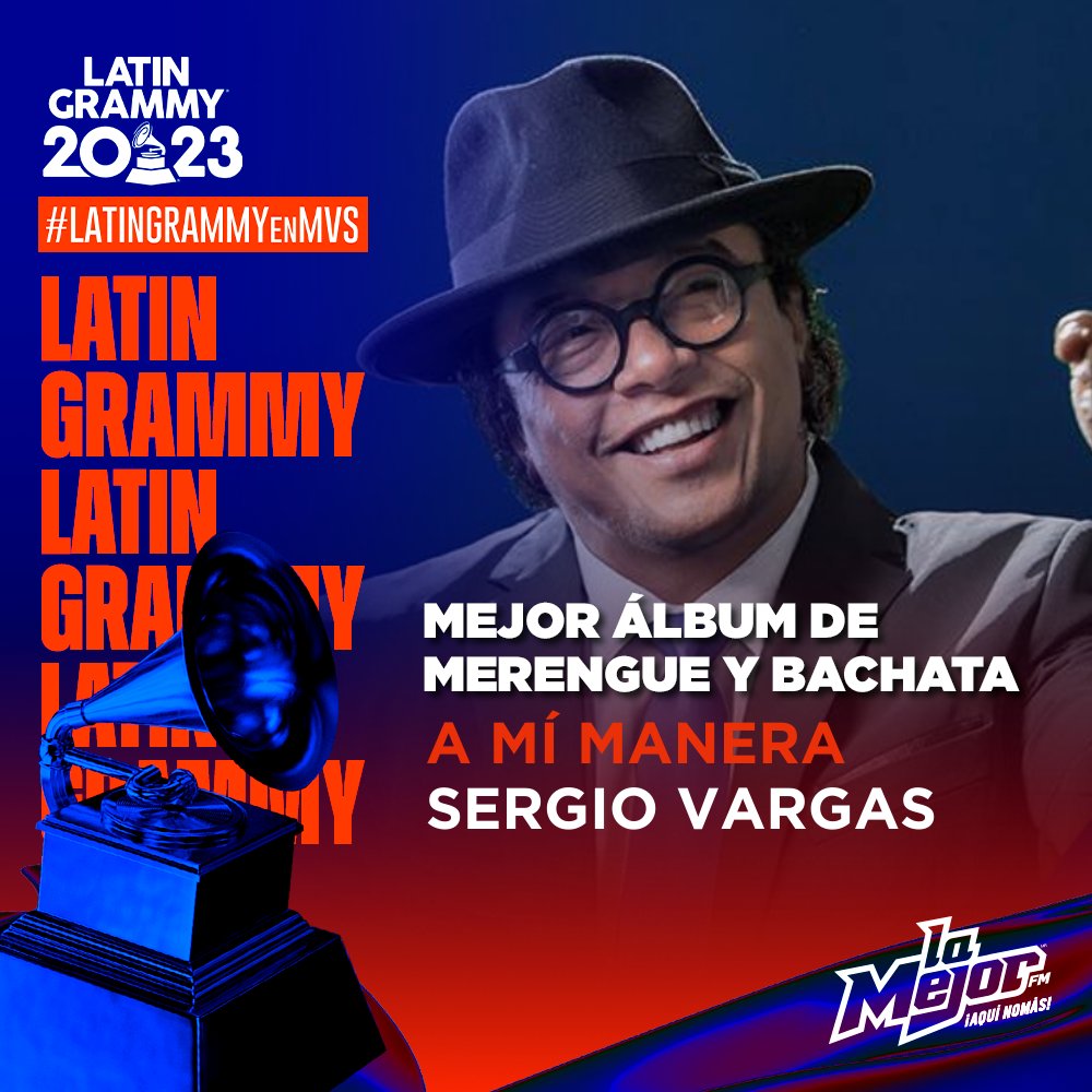 En la categoría #MejorÁlbumDeMerengueYBachata no solo hubo un ganador sino dos.👏 #RomeoSantos con #FórmulaVol3 y #SergioVargas por #AMíManera 🙌 ¡Felicidades a ambos!🤩
#LatinGrammyEnMVS