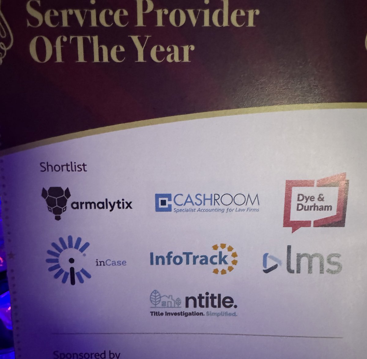 We’re in good company tonight 🏆 #mlca23