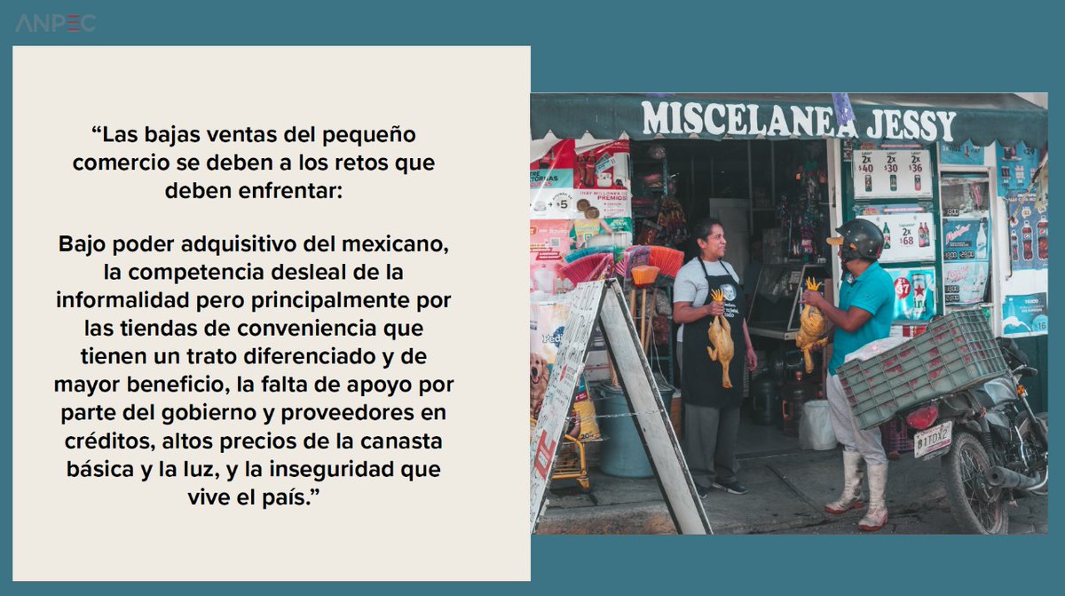 marbellapa44885's tweet photo. El bajo poder adquisitivo repercute mucho en los pequeños negocios, se ocupan apoyos al comerciante para poder equilibrar los negocios
#RetosDelPequeñoComercio
#ANPECInforma https://t.co/sIbRzdF3pz