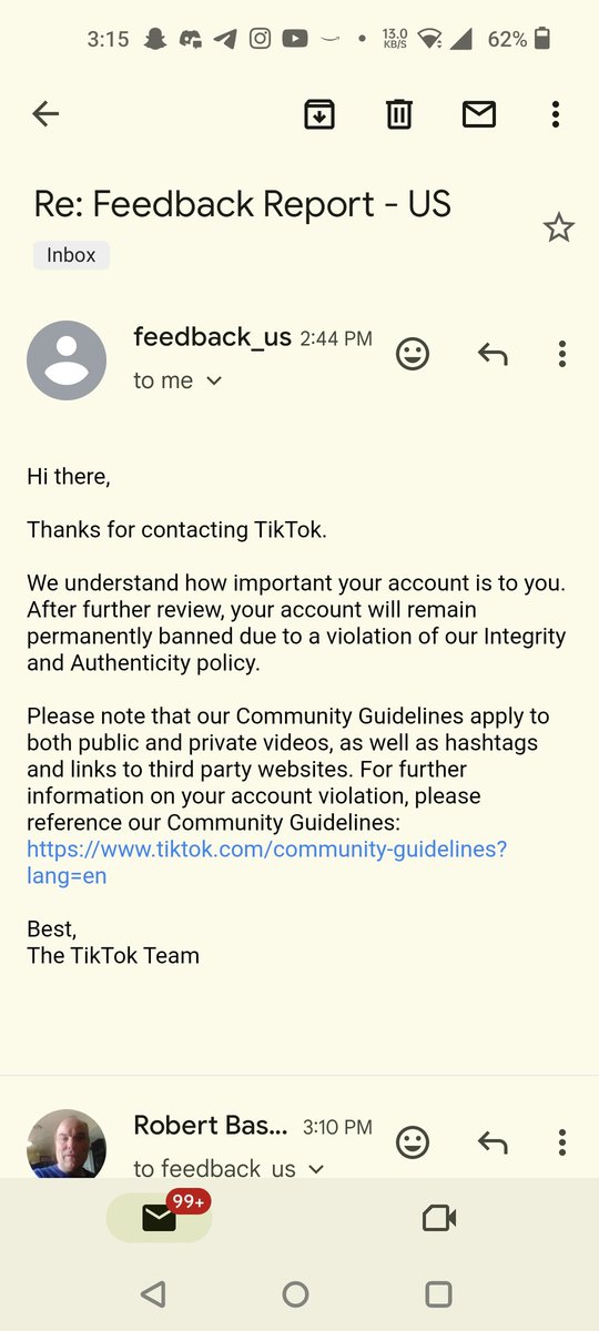 BasyeRobert's tweet photo. @TikTokSupport What does that mean. I'm not pretending to be anyone else and I can send you proof of who I am if I can get my account back This is ridiculous. https://t.co/55mWT6OkxH