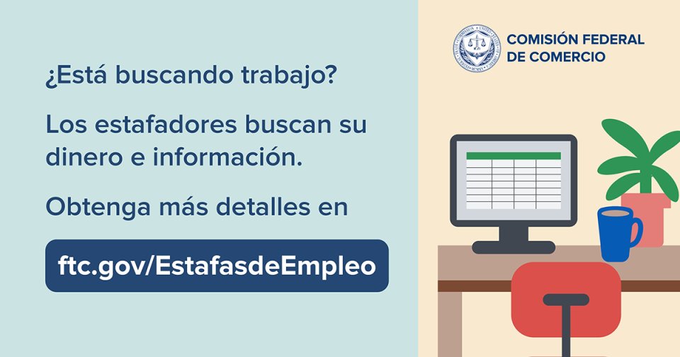 ¿Buscas trabajar desde casa? Evita estafas y el robo de identidad consumidor.ftc.gov/alertas-para-c… #robodeidentidad #estafas