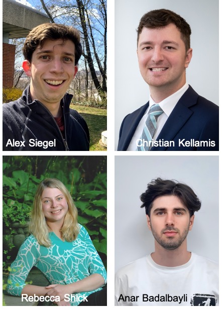 AkolkarLab's tweet photo. Welcoming 4 new members to our lab: Alex Siegel (MS student), Christian Kellamis (engineer and PhD student), Anar Badalbayli (PhD student) and Rebecca Shick (undergraduate researcher). Looking forward to working with you all! https://t.co/MKK9s3hOFv
