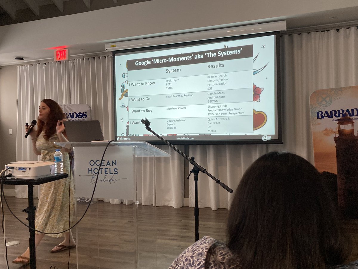 JudithLewis's tweet image. More depth of insight from @Suzzicks who changed her deck last minute to compensate for a change that happened yesterday during @BarbadosSeo #badass #BBSEO23