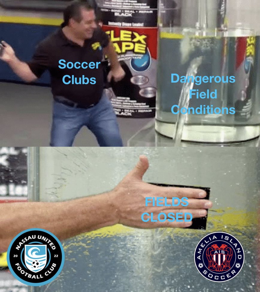 Fields closed due to #fieldconditions as a result of all of the rain!