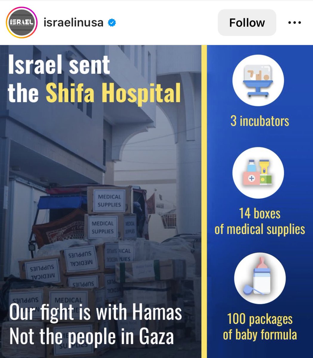 Ah, @cnn caught Israeli army giving out medical supplies to #AlShifa_Hospital! Quick, someone alert the Nobel Peace Prize committee—these soldiers must be multitasking between saving lives, giving medial supplies and committing a genocide broadcasted live. #StopGazaGenocideNOW