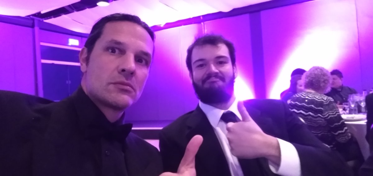 I'm at the #véyaon awards with @GsyInstitute :@GuernseyCollege computing alumni &amp; nominee for learner of the year Kieran Philips