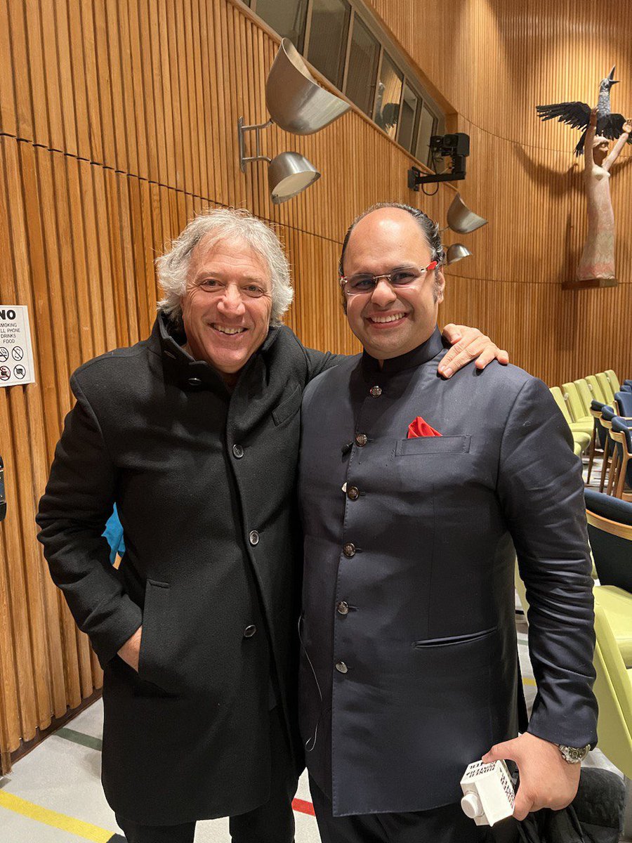 Real_PharmaDao's tweet photo. Our Founder Gennaro D’Urso discussed a healthy and prosperous future with Kunal Sood, CIO for the @ChopraFNDN and Founder of We The People, at the @UN 🔥

We are building #Desci ✊ https://t.co/CSbSuCY89W