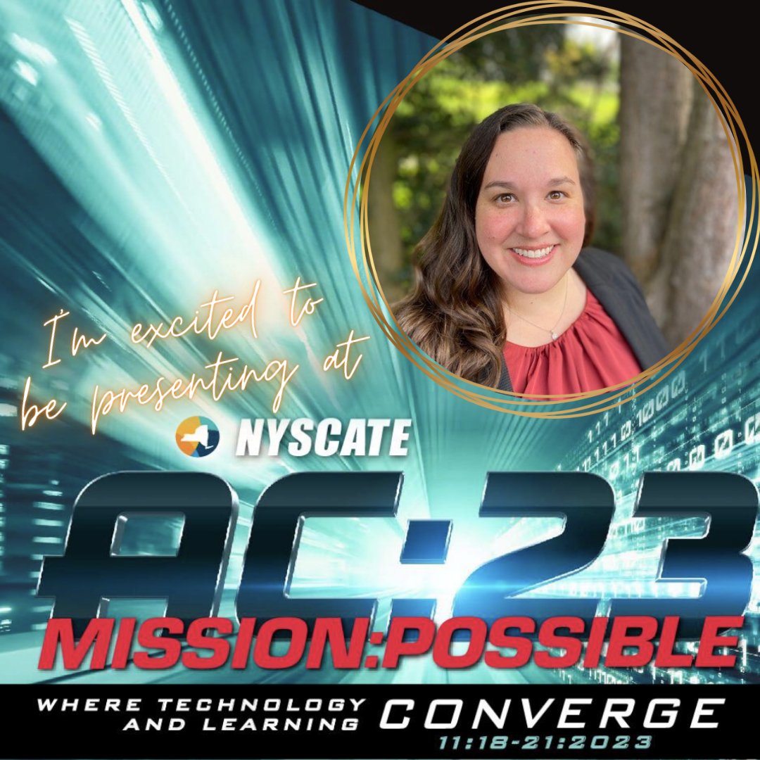 I am getting pumped up for my first time @NYSCATE !!! 🎉🙌Join me on Saturday and Sunday for sessions on student voice and digital portfolios. 
Let me know if you are attending, I would love to connect!
#NYSCATE23 #WacomforEducation