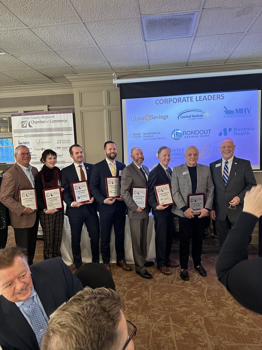 Was great to be at @Ulster_Chamber breakfast yesterday where @HAllianceHudVal Executive Director Dr. Michael Doyle was on hand to receive the Corporate Leader award for 2023. @WestchesterMed is investing in this gem of an institution to provide highest quality care for @UlsterNY