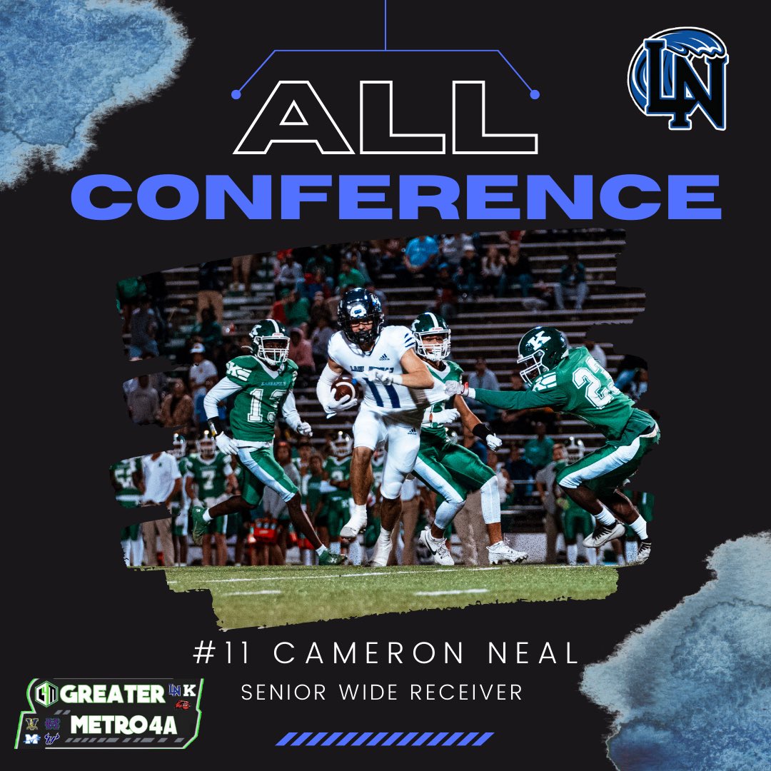 Honored to be named All Conference.  @FB_CoachFitz @CoachOliphant32 @TheLake_FB