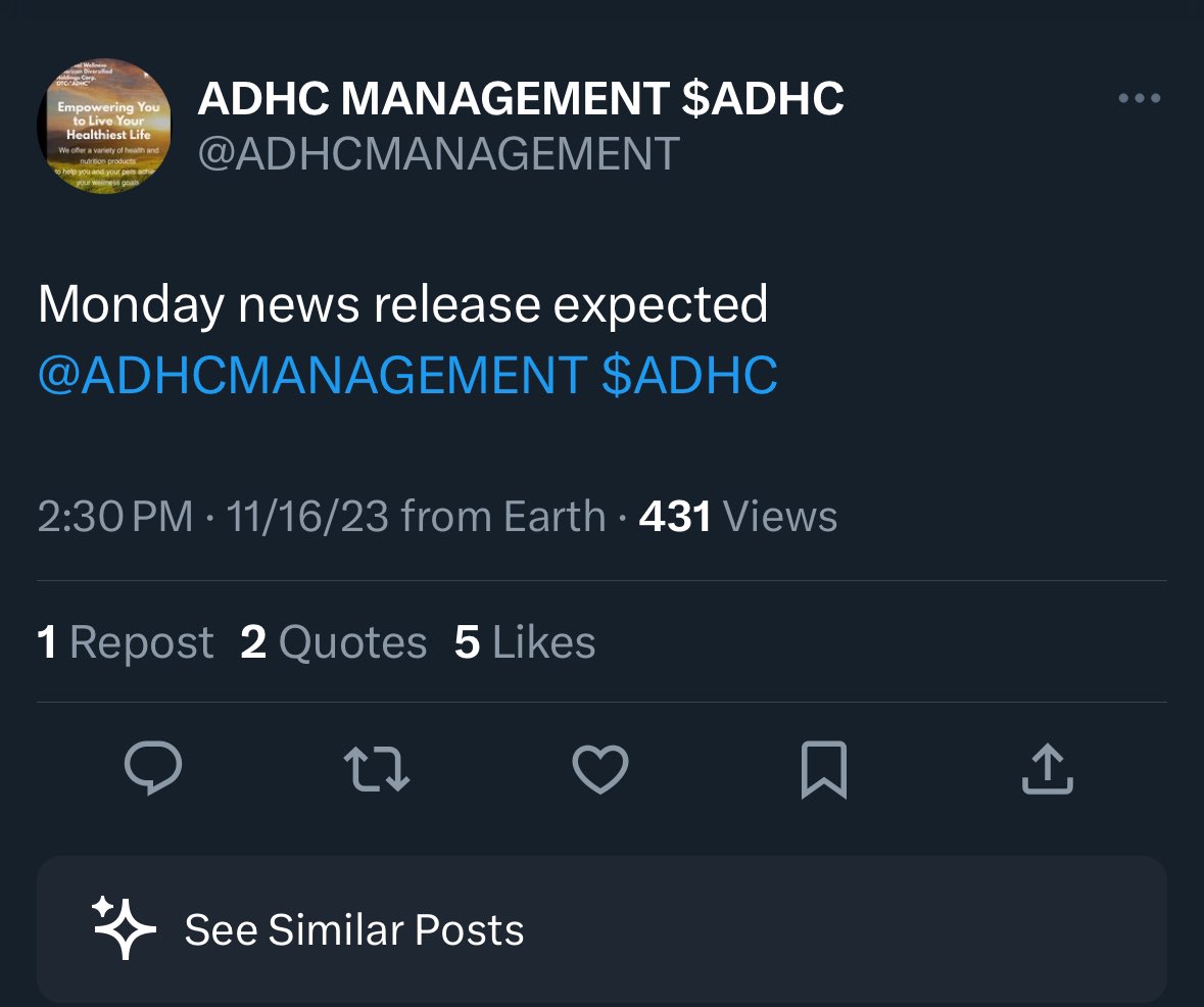 AngryRed316's tweet photo. $ADHC News Monday will be very interesting with how successful the new CEO is 
DD below 👇🏼 https://t.co/lrLO0pFnt4