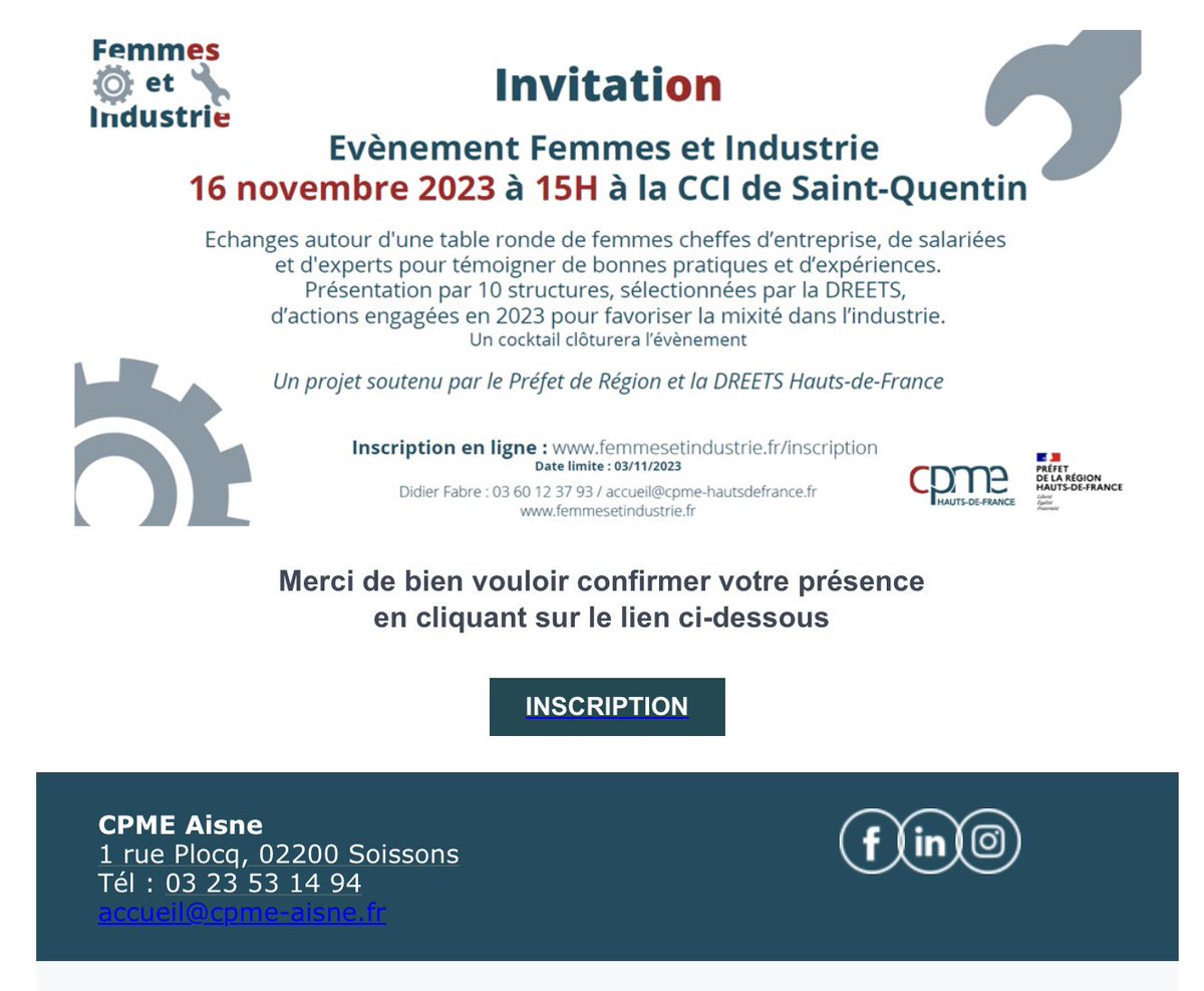 PKuchly57's tweet photo. Très bel événement @CpmeHdf @CGPME02 #EAF02 @ccihdf @CCIAisne sur le thème #FemmesEtIndustrie.

Bravo @emmanuelcohardy et ses équipes pour ce bon moment avec une centaine de personnalités et d’invités venus de toute @hautsdefrance et des intervenants de qualité. 

@CPMEnationale https://t.co/TK3hi4YwlB