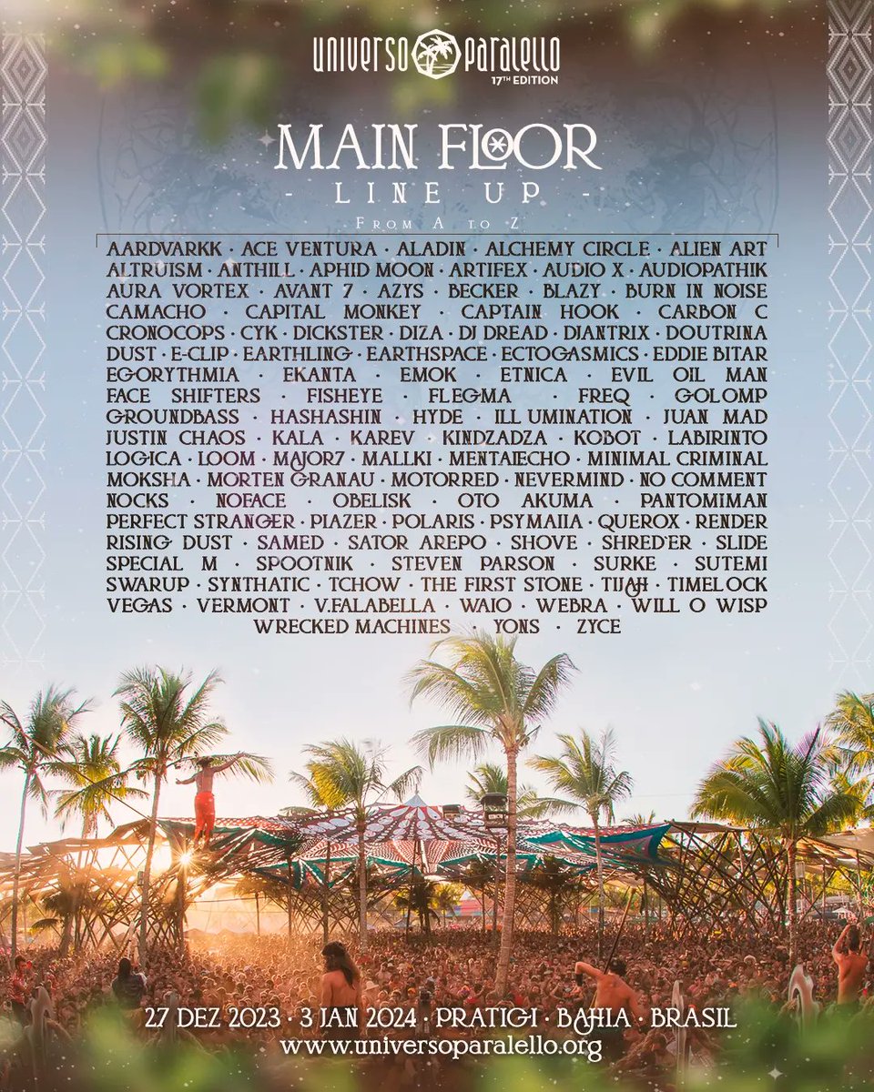 Universo Parallelo. Honored to be part of the family! See you all on the main stage! 🖤🇧🇷

Tenho a honra em fazer parte da família! Vejo todos vocês no Main Stage! 🖤

#psytrance #trance #psychedelic #musicfestival #Brazil #universoparallelo