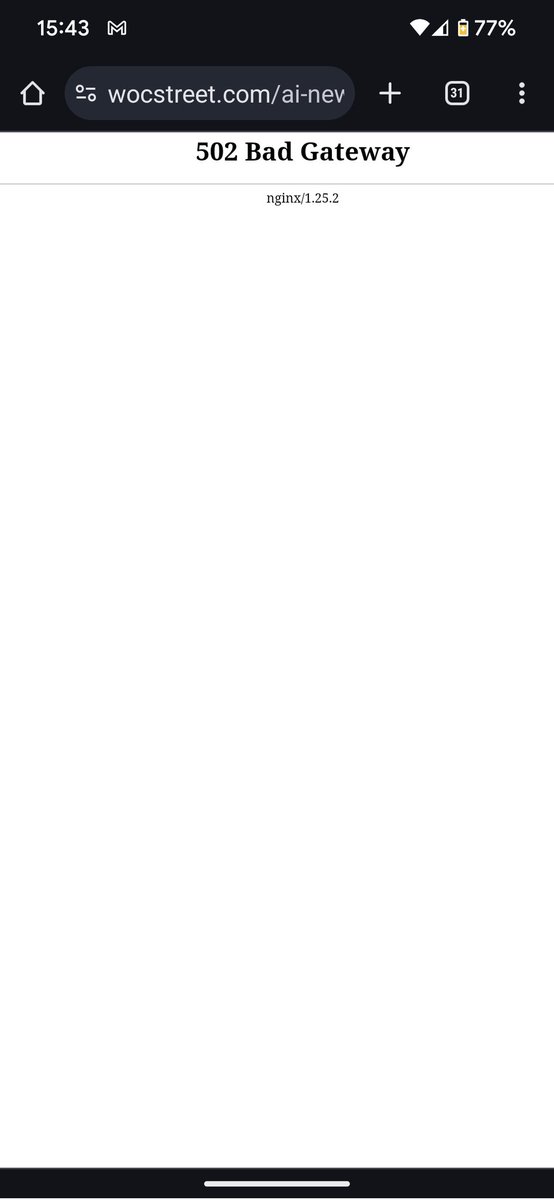 woc_street's tweet image. Sorry. Website is down. We are trying to fix the site. We are not so sure why someone would call our page 2000 times a minute. If you find our data valuable,please subscribe and not abuse it...  Does anyone have experience dealing with #badactor?

#buildinginpublic #ai #stocknews