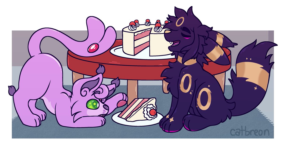 Catbreon's tweet photo. @Kitchiki I'm Emmett aka Catbreon! I pretty much exclusively draw pokemon, and I design/sell pokemon fusion ocs. You can find my work at https://t.co/39dr6cInKZ and https://t.co/Ulfl46tXIU ^-^ Here are a few of my favorite art/designs from this year! https://t.co/9X5RFiBa7n