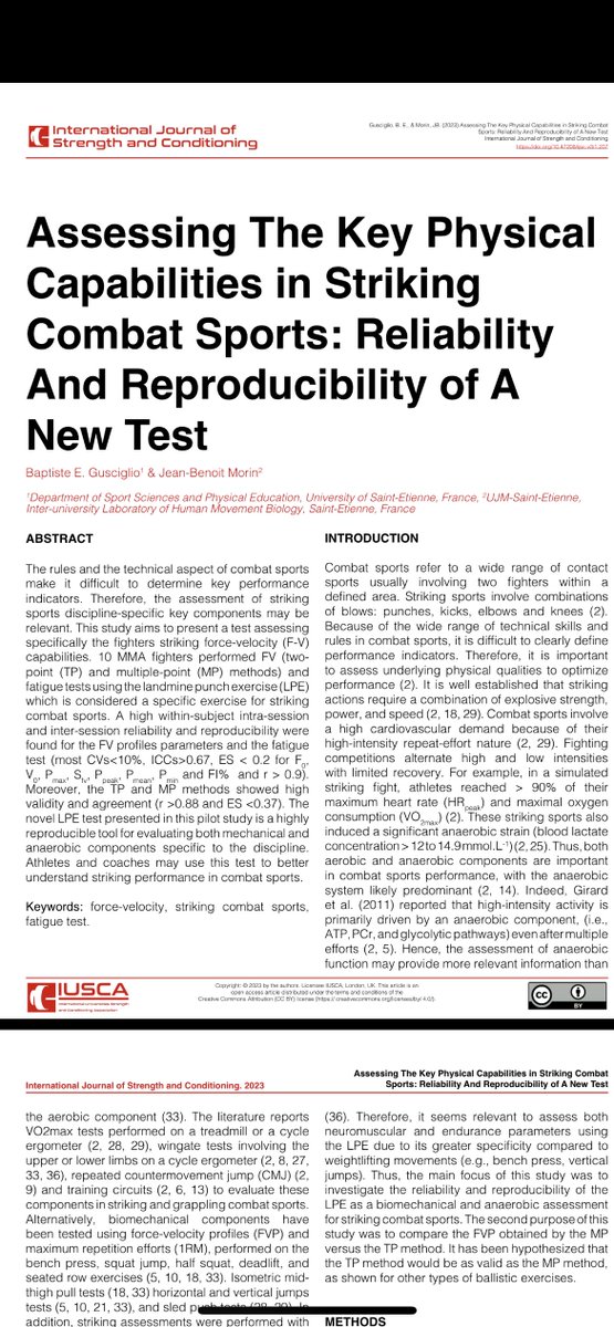CoachRyanKeatin's tweet photo. @lahti_johan @UFCPI Hi Johan. This recent paper @BGusciglio &amp; @jb_morin will be of use. @benashworth has also done great work in this space. https://t.co/mwCJlwPjWi