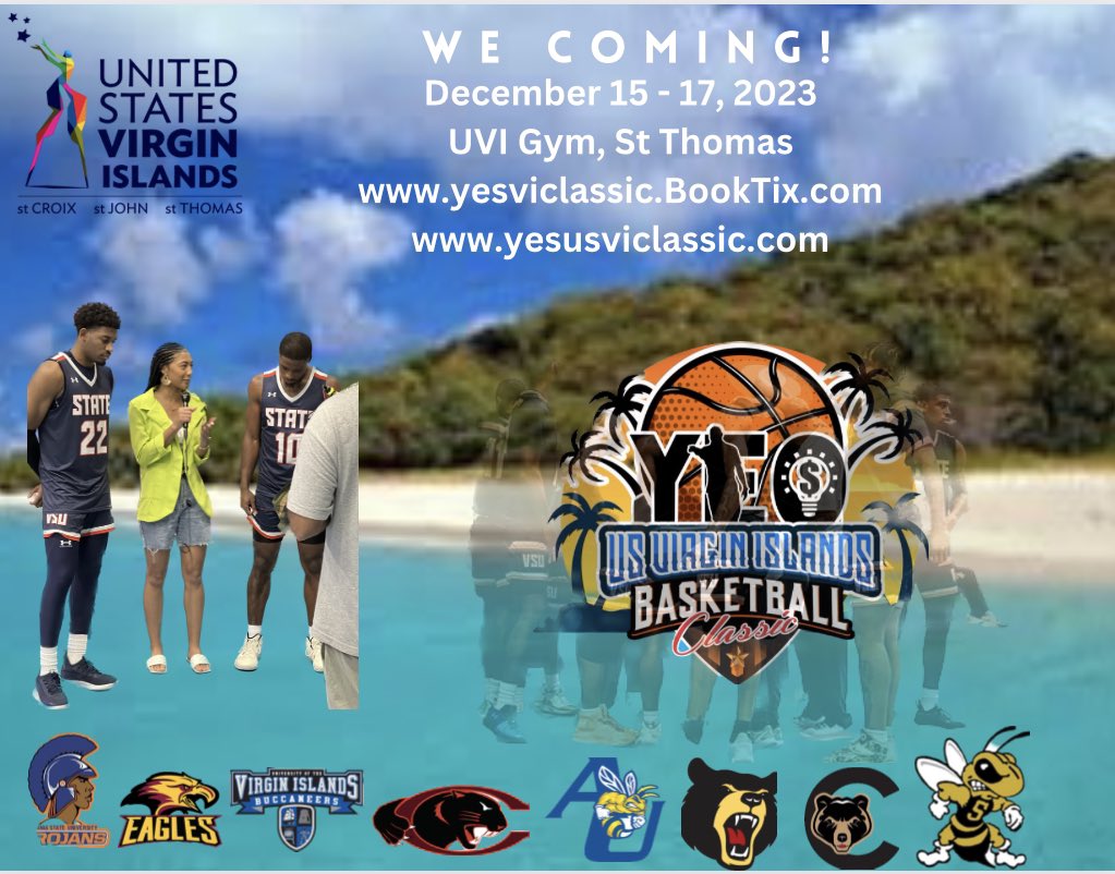 The best HBCU Tournament in the country is coming to St Thomas Dec 15-17, 2023