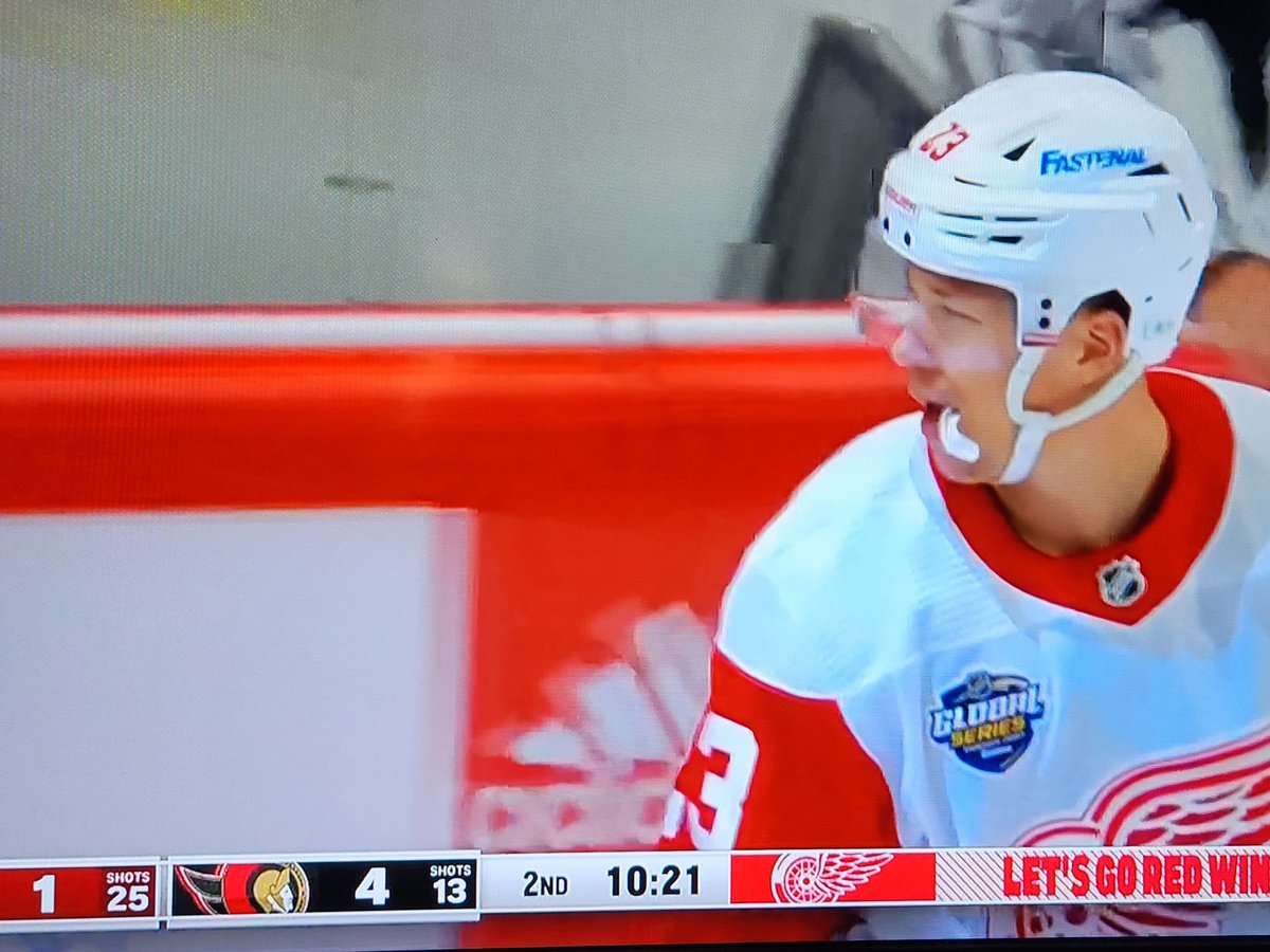 dclynick66's tweet photo. Detroit Red Wings Goal, his 6th of the season, by Lucas Raymond, and our Red Wings are finally on the scorebard!!! Hey @BallySportsDET ... I was the first to pick #IMWITHMICK today. Do I win anything? 🤔 😂 👍 #LGRW https://t.co/qjrb6hr7ai