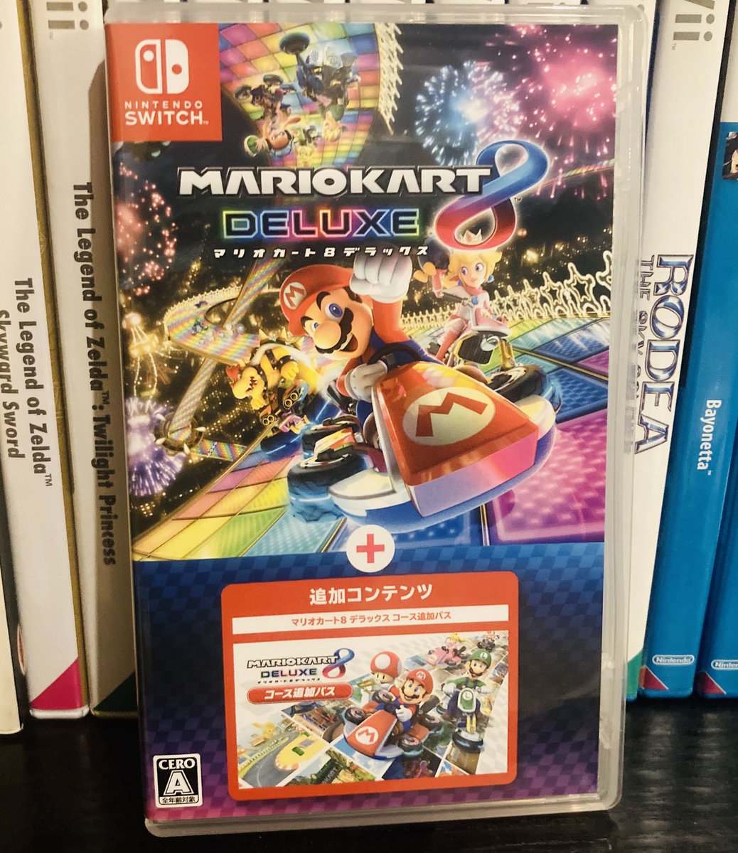 Mario Kart 8 + Booster Pass just arrived from Play Asia. It includes everything on cart except Wave 6. (Which it downloads) #MarioKart8Deluxe #Nintendo #mario