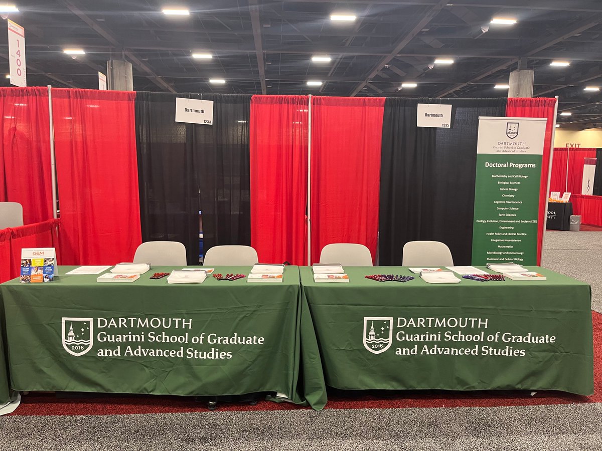 Dartmouth MCB Graduate Program (@mcbdartmouth) on Twitter photo At #ABRCMS2023?? We're excited to chat with you about all the great grad programs <a href="/dartmouth/">Dartmouth 🌲</a>! Find us at Booth 1233/1235!
<a href="/DartGRAD/">DartGRAD</a> <a href="/DartmouthBCB/">BCBDartmouth</a> <a href="/MsbDartmouth/">MSBDartmouth</a> <a href="/DMS_MicroImmuno/">DMS_MicroImmuno</a> <a href="/DartmouthCancer/">Dartmouth Cancer Center</a> <a href="/DartmouthNeuro/">Integrative Neuroscience at Dartmouth (IND)</a> <a href="/QBSdartmouth/">Dartmouth QBS</a> <a href="/DartmouthPBS/">Dartmouth Psychological and Brain Sciences</a> <a href="/thayerschool/">Dartmouth Engineering</a> <a href="/EEES_Dartmouth/">EEES Dartmouth</a> At #ABRCMS2023?? We're excited to chat with you about all the great grad programs <a href="/dartmouth/">Dartmouth 🌲</a>! Find us at Booth 1233/1235!
<a href="/DartGRAD/">DartGRAD</a> <a href="/DartmouthBCB/">BCBDartmouth</a> <a href="/MsbDartmouth/">MSBDartmouth</a> <a href="/DMS_MicroImmuno/">DMS_MicroImmuno</a> <a href="/DartmouthCancer/">Dartmouth Cancer Center</a> <a href="/DartmouthNeuro/">Integrative Neuroscience at Dartmouth (IND)</a> <a href="/QBSdartmouth/">Dartmouth QBS</a> <a href="/DartmouthPBS/">Dartmouth Psychological and Brain Sciences</a> <a href="/thayerschool/">Dartmouth Engineering</a> <a href="/EEES_Dartmouth/">EEES Dartmouth</a>
