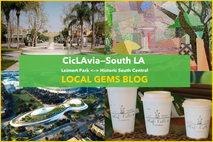 CicLAvia—South LA is coming on 12/3! Check out our list of Local Gems 🥙📍🎨 in Historic South Central, Exposition Park, and Leimert Park! ciclavia.org/south_la_dec23…