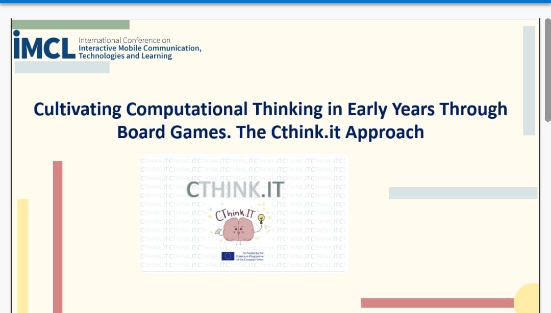 Cthinkit's tweet image. We&apos;re thrilled to share that Dr. Tharrenos Bratitsis presented our impactful paper, &quot;CULTIVATING COMPUTATIONAL THINKING IN EARLY YEARS THROUGH BOARD GAMES. THE CTHINK.IT APPROACH&quot;, at the esteemed IMCL 2023 conference. 📚🎓#IMCL2023 #ComputationalThinking #CthinkIT