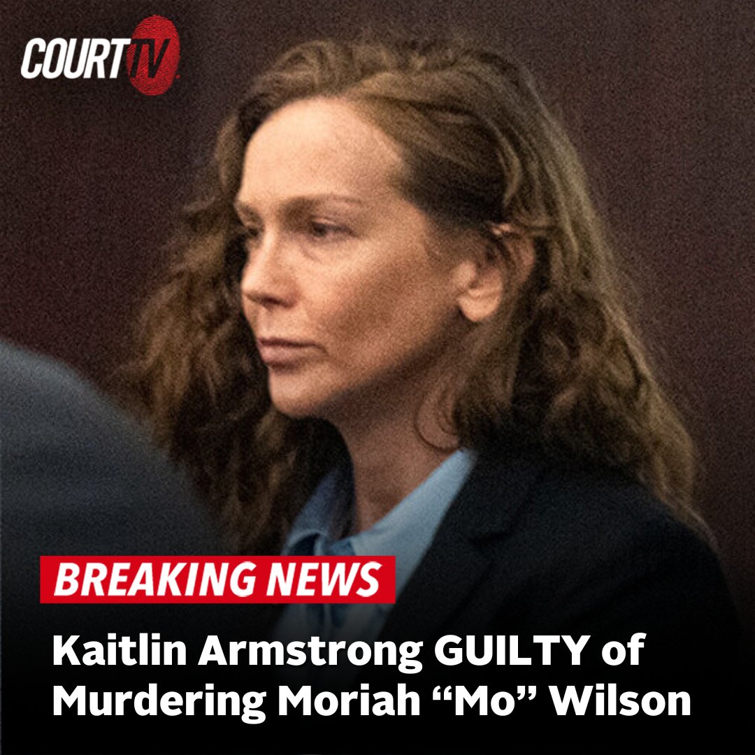 #BREAKING | #KaitlinArmstrong found GUILTY in the killing of pro-cyclist #MoWilson in the #LoveTriangleMurderTrial. Armstrong grew jealous of Wilson for dating her ex-boyfriend #ColinStrickland.

#CourtTV Did the jury get it right? ⚖️